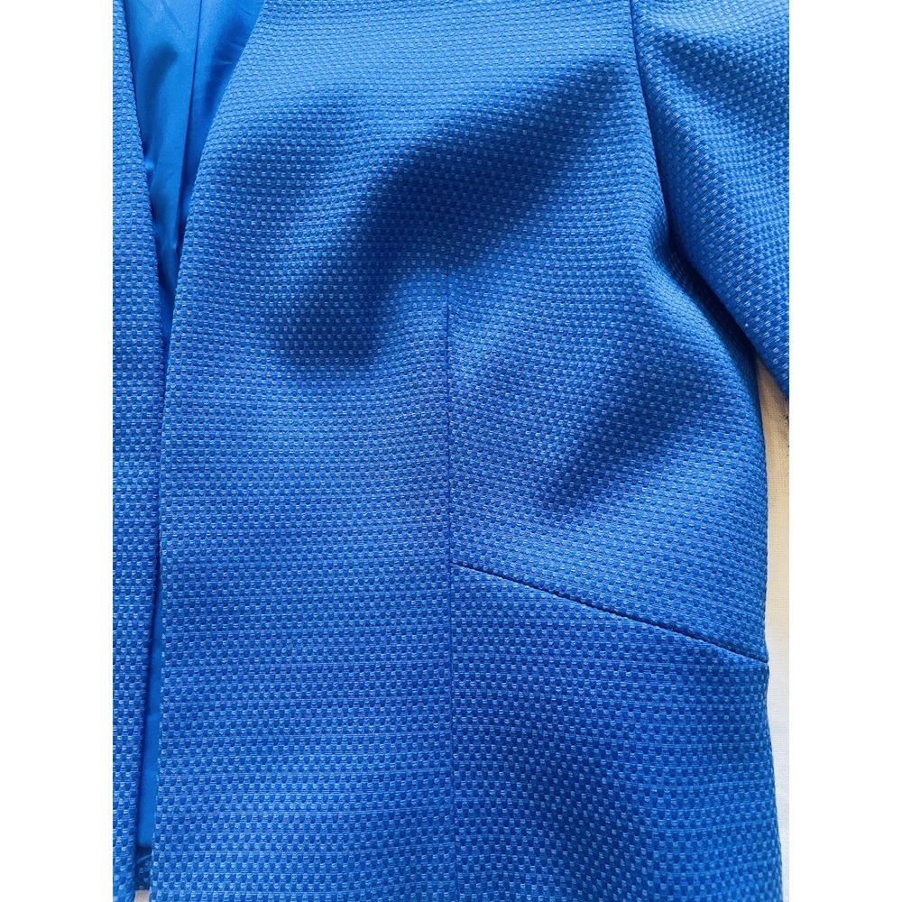 Hobbs London Mary Cropped Textured Boxy Blazer. Royal Blue. Size‎ 4. 3/4 Sleeve. - Picture 13 of 14